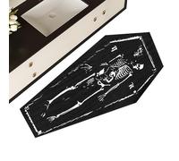 Alfombra De Entrada De Esqueleto - Alfombra De Bienvenida De Halloween, Estera De Puerta Gótica Prevenir Skidding | Decoración Del Ataúd De Horror, Acento Negro Especttral Para Una Sala De Temática