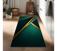 Alfombra de Entrada Geometría Abstracta Mármol, Alfombra Larga para Pasillo 40 x 120 cm - Corredor Lavable y Antideslizante Lujo Moderno para Dormitorio Cocina y Recibidor