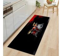 Alfombra de Entrada Notas Musicales y Batería, Alfombra Larga para Pasillo 60 x 120 cm - Corredor Lavable y Antideslizante Realismo para Dormitorio Cocina y Recibidor