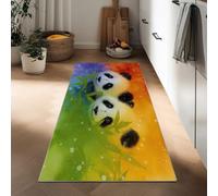 Alfombra de Entrada Panda Copos de Nieve, Alfombra Larga para Pasillo 50 x 140 cm - Corredor Lavable y Antideslizante Estilo Oriental Tradicional para Dormitorio Cocina y Recibidor