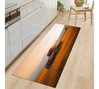 Alfombra de Entrada Retro Campos Tanques, Alfombra Larga para Pasillo 40 x 120 cm - Corredor Lavable y Antideslizante Escena Natural para Dormitorio Cocina y Recibidor