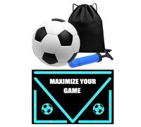 Alfombra de entrenamiento de fútbol | Entrenador plegable con balón incluido - Equipo de entrenamiento de fútbol interior,Desarrollo de habilidades para jóvenes adultos atletas