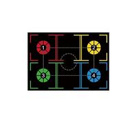 Alfombra de Entrenamiento de Pisadas de Fútbol, Mejorando Los Accesorios Auxiliares Para Entrenamiento de Regate, Alfombra Antideslizante Para la Práctica de Control del Baló F 60×90cm crystal velvet