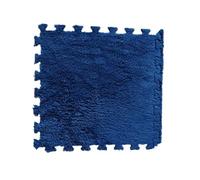 Alfombra de Espuma con Rompecabezas de Felpa Alfombra de Felpa Suave 30x30CM, Alfombra Rompecabezas, baldosas Ejercicio entrelazadas cálidas, Decorativa for Suelo(Dark Blue,20Pcs)