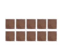 Alfombra de Espuma de Felpa Entrelazada, Alfombra de Rompecabezas de Felpa Engrosada para Dormitorio, 10 Piezas, Evita Resbalones, Baldosas de Alfombra Versátiles y Cortables