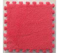 Alfombra De Espuma Suave para El Suelo, Losetas Entrelazadas, Mantiene El Calor, Alfombra De Juegos, Alfombras De Área, Decoración del Hogar, 12.0 X 12.0 In, 60 Piezas (Color: Morado) (Rosa Oscuro)