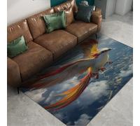 Alfombra de Estilo mítico Phoenix Que se eleva por el Cielo Alfombras de Pelo bajo Alfombra Antideslizante para Dormitorio Salón Nursery Oficina 180x300cm