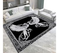 Alfombra de estilo tarot, diseño de pájaro celta, suave, 140 x 200 cm, lavable, antideslizante, para sala de estar, dormitorio, oficina, cocina, decoración, 120 x 170 cm