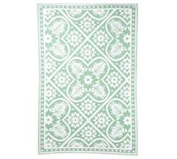 Alfombra De Exterior Con Impresión Verde Y Blanca 182X122CM