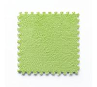 Alfombra de felpa de azulejos de espuma entrelazados, 10 unidades de 12 x 12 x 0.4 pulgadas, alfombra gruesa suave y esponjosa, tapete de juego cortable (verde)