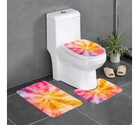 Alfombra de felpa para dormitorio, cocina, bañera, decoración del hogar, plumas coloridas, juego de 3 piezas, alfombra absorbente para exteriores,