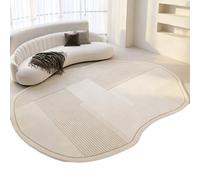 Alfombra De Forma Irregular, Alfombra Antideslizante para El Dormitorio, Alfombra Suave con Bordes Ondulados para El Salón, La Residencia De Estudiantes O La Oficina En Casa(Irregularly B,120x160cm)
