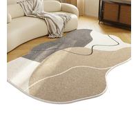 Alfombra De Forma Irregular para Salón, Mesilla De Noche, Cuarto De Baño, Piano, Batería, Alfombra Lavable, Felpudo, Apta para Mascotas(Irregular C,40cmx60cm)