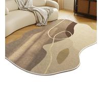 Alfombra De Forma Irregular para Salón, Mesilla De Noche, Cuarto De Baño, Piano, Batería, Alfombra Lavable, Felpudo, Apta para Mascotas(Irregular B,50cmx80cm)