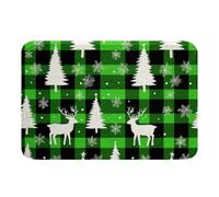 Alfombra De Franela Feliz Navidad Shaggy Lavable En Lavadora Alfombras Puerta Entrada Muy Suave Alfombras De Baño para Cocina Jardín Comedor 60X40Cm