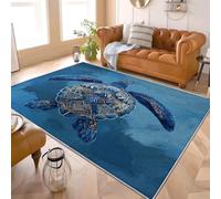 Alfombra de Franela Respaldo TPR Antideslizante Cuckold de Dibujos Animados Lavable a Máquina, Alfombra de Pelo Corto Azul moqueta para Sala de Estar, Dormitorio 200x300 cm