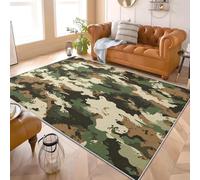 Alfombra de Franela Respaldo TPR Antideslizante Textura de Camuflaje CláSica Lavable a Máquina, Alfombra de Pelo Corto Verde Militar moqueta para Sala de Estar, Dormitorio 180x240 cm