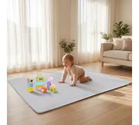 Alfombra de Gateo para Bebés 127x127x3cm, Alfombra Infantil de 3CM de Grosor, Tapete de Espuma Antideslizante y aAlfombra de Juegos para Niños, Alfombra Infantil para Cuarto del Bebé y Sala de Estar