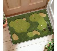 Alfombra de golf deportiva al aire libre, banderas verdes, antideslizante, estética, rectangular, para cocina, mesita de noche, entrada, pasillo, decoración de 2 x 3 pies