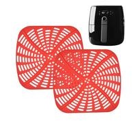 Alfombra de horno de silicona para freidora de aire forros reutilizables para freidora de aire - 2 piezas cuadradas para freidora de aire Ninja Ag301 Foodi, almohadilla de silicona antiadherente