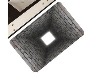 Alfombra de ilusión de agujeros 3D - Alfombra antideslizante divertida 31,5 x 19,7 pulgadas | Ţapis de ilusión 3D para Halloween, Acción de Gracias, Casa, Vacaciones, Año Nuevo, Nochevieja | apis