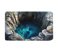 Alfombra de ilusión óptica 3D, Estilo Decorativo, Material de Terciopelo de, Felpudo con Agujeros 3D, tapete de Efecto Visual, tapete Antideslizante para Cocina, baño, Porche, decoración