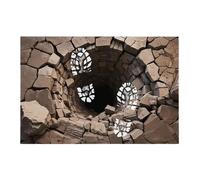 Alfombra de ilusión óptica 3D genérica | Antideslizante lavable divertido | Alfombra efecto agujero ilusión para ellas, familia, amigos, estudiantes, adultos, hogar, interior y