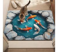 Alfombra de ilusión óptica 3D realista, el perro tiene miedo de la alfombra 3D, alfombra que parece un agujero, trampa ilusión óptica, felpudo antideslizante sin fondo, ideal para entrada de puerta