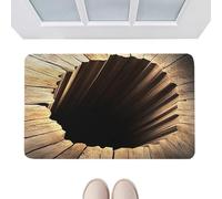 Alfombra de ilusión óptica 3D | Tapete antideslizante para piso de abismo sin fin | 20 x 32 pulgadas, alfombra de entrada con agujero de ilusión visual, para interiores, baño, entrada, puerta