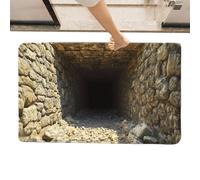 Alfombra De Ilusión Óptica: Alfmbra De Entrada, Alfombra De Suelo Con Ilusión De Abismo, Alfobra Antideslizante 3D, Superficie Suave Y Duradera, Elegante Accesorio De Entrada Para Interiores Y Exter