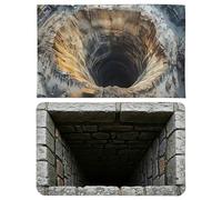 Alfombra De Ilusión Óptica - Aľfombra Dè Piso D́e 50x80 Cm, Alf̃ombra Antideslizante, Decoracióń Dë Poliéster Ďe Secado Rápido | Alfömbra con iľusióņ dė agujeros 3D, entrada del hogar, sala d́e estar,