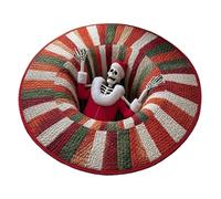 Alfombra De Ilusión Óptica Esqueleto 3D Para Decoración Del Hogar