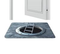 Alfombra de ilusión óptica - Felpudo de suelo realista, diseño sin ilusión óptica, agujero de la alfombra, para oficina, terraza, porche, entrada, cocina, sala de estar, dormitorio, sala de juegos