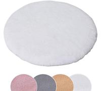 Alfombra de imitación de Piel de Conejo,Antideslizante Artificial Alfombra, excelente Piel sintética de Calidad Alfombra de Lana ，Adecuado para salón Dormitorio baño sofá Silla cojín (Blanco, 30x30cm)
