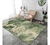 Alfombra De Interior Resumen Pintura De Mármol con Verde para Dormitorio Alfombra Sin Deslizamiento Suave Pilotes Suaves Fáciles No Desprendimiento para La Sala De Estar De Dormitorio Lavable,