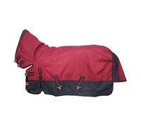 Alfombra de invierno resistente 600D, impermeable, resistente a la congelación, resistente al viento, cuello estándar, cálida, para todo tipo de clima, uso ecuestre, duradera y ligera (rojo)