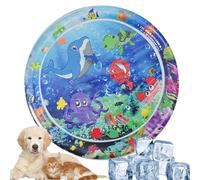 Alfombra de juego de agua para bebé, alfombrilla de agua sensorial para mascotas, esterilla de agua inflable, alfombrilla de agua para bebés, alfombrilla de agua para bebés con diseño de mundo marino
