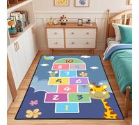Alfombra de juego de dibujos animados para padres e hijos, alfombra de juego para niños, decoración de interiores, dormitorio, mesita de noche, sala de juegos de números para niños (50 x 80 cm)