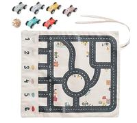 Alfombra De Juego De Educativa para Niños - Juguete De Coche De Carreras De Madera | Juego De Mesa De Dados Interactivo para Padres E Hijos | Laberinto Interactivo Coche De Carreras De Madera Y J