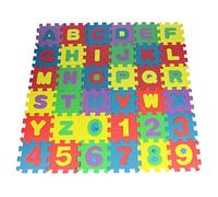 Alfombra de juego de espuma para bebé con alfabeto numérico, alfombra de suelo colorida de EVA suave, juguete educativo para niños, cada azulejo, 4, 7x4, 7 pulgadas, rompecabezas para juegos de be