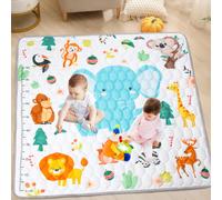 Alfombra de juego para bebés Funsland, plegable, de algodón, para suelo, suave, 127 x 127 cm