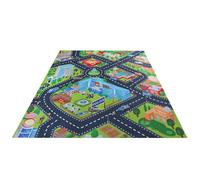 Alfombra de juego para coche (80 x 70 cm, con accesorios), diseño de ciudad
