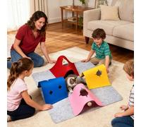 Alfombra de juego para gatos | 4-en-1 túnel alfombra de juego para gatitos | Túneles portátil para animales con agujero - para interior al aire libre dormitorio ejercicio viaje salón