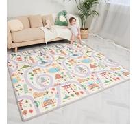 Alfombra de juego para niño Bebe 150 x 180 x 1 cm Alfombra de suelo XXL de espuma gruesa plegable reversible - Tapete de despertar para bebé - Tapete de motricidad que favorece el desarrollo