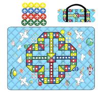 Alfombra de juego para niños al aire libre, manta de picnic impermeable con piezas de , almohadilla plegable ligera para niños de 3 capas, juego de mesa familiar para césped, playa, parque