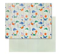 Alfombra de juego plegable y reversible Nuby - Fácil de limpiar | Reversible | Impermeable | Apta desde el nacimiento