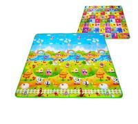 Alfombra de juego,Tapete para gatear de doble cara - Tapete de juego para suelo infantil, plegable, impermeable, grande, 71x79 pulgadas, tapete de espuma EVA para niños, desde recién nacidos hasta beb