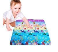 Alfombra de juego, Tapete para gatear de doble cara, Tapete de juego para suelo infantil, plegable, impermeable, grande, 71x79 pulgadas, tapete de espuma EVA para niños, desde recién nacidos hasta beb