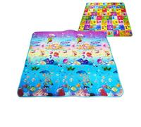 Alfombra De Juegos Bebe, 200×180cm Alfombra Bebe Acolchada Plegable, Manta Juegos Niños Suave Y Segura, Manta Actividades Bebes Impermeable, Reversible Tapete De Actividades Niños