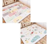 Alfombra De Juegos Para BebéS Para El Suelo,Juego Espuma Grande Gatear,Tapete Suelo Plegable,Impermeable Y PortáTil Con Letras NúMeros,Ideal Tiempo Boca Abajo La HabitacióN Infantil(150*180*2cm,K)